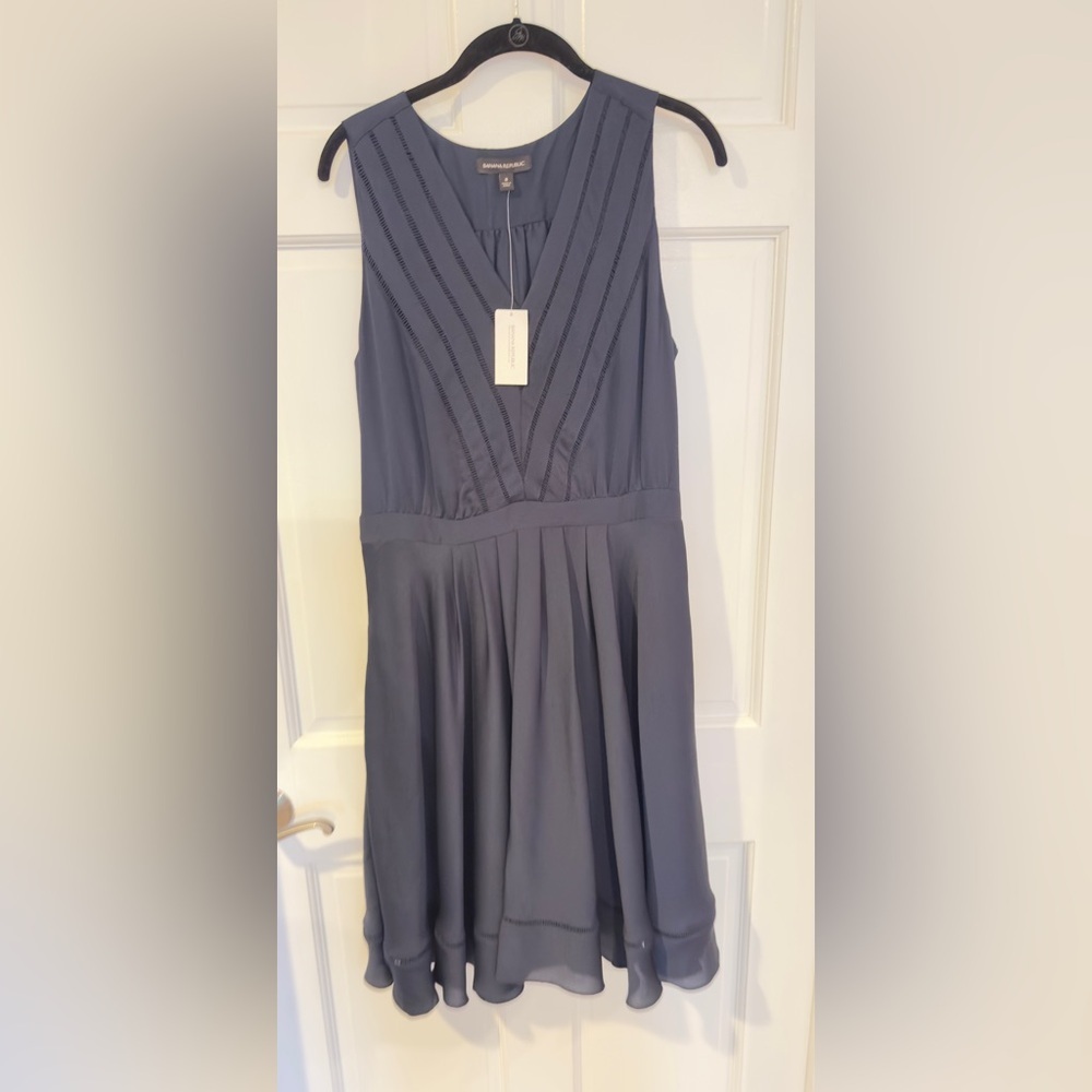 Banana Republic Navy Midi Dress size 8 NWT